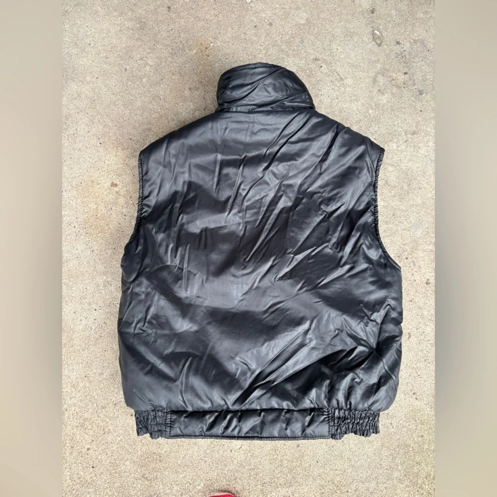 SNOWDRIFT vintage 80s black puffer ski vest warm sz M Men’s retro gorpcore EUC